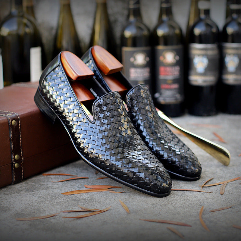 Cowhide Woven Leather Shoes Business