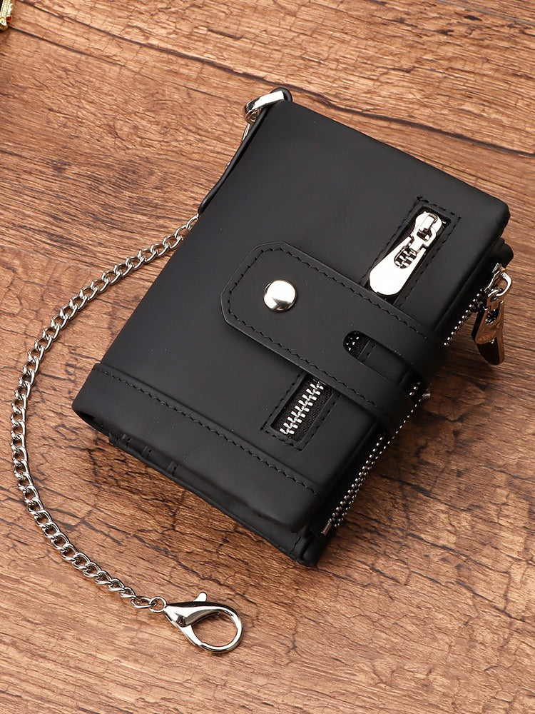 Genuine Leather European and American First-Layer Craft Card Holder