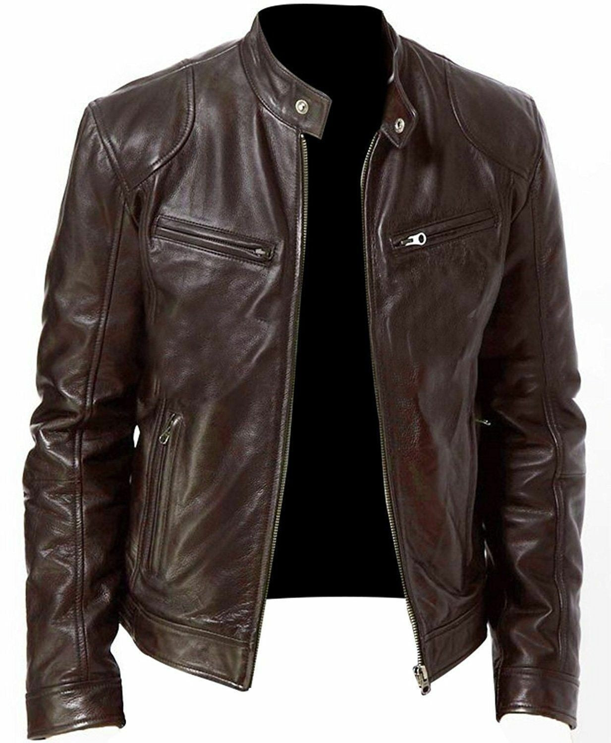 Leather Slim Jacket