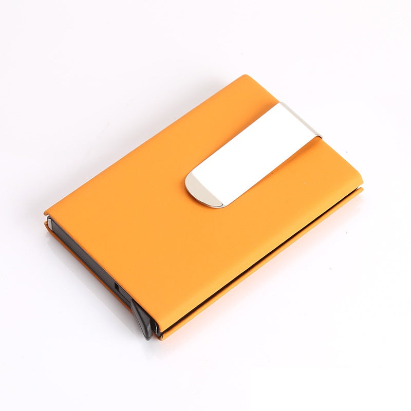 RFID Buisness Card Holder Carbon Fiber Wallet Automatic Case