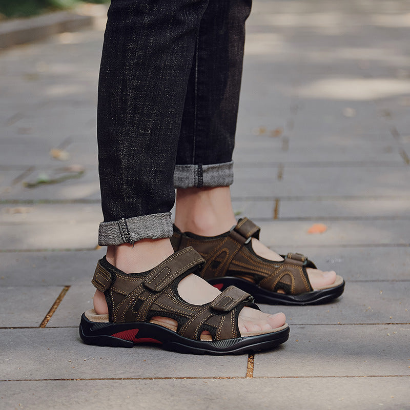 Outdoor Travel Leather Beach Roman Sandals