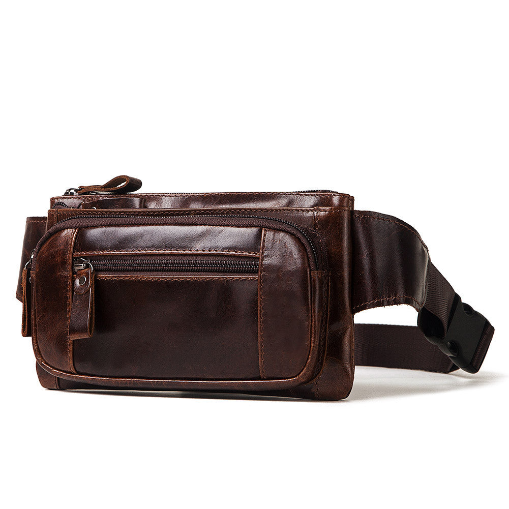 Genuine Leather Waist Bag Chest Bag