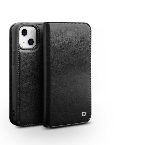 Genuine Leather iPhone Case Flip with Card Insertion