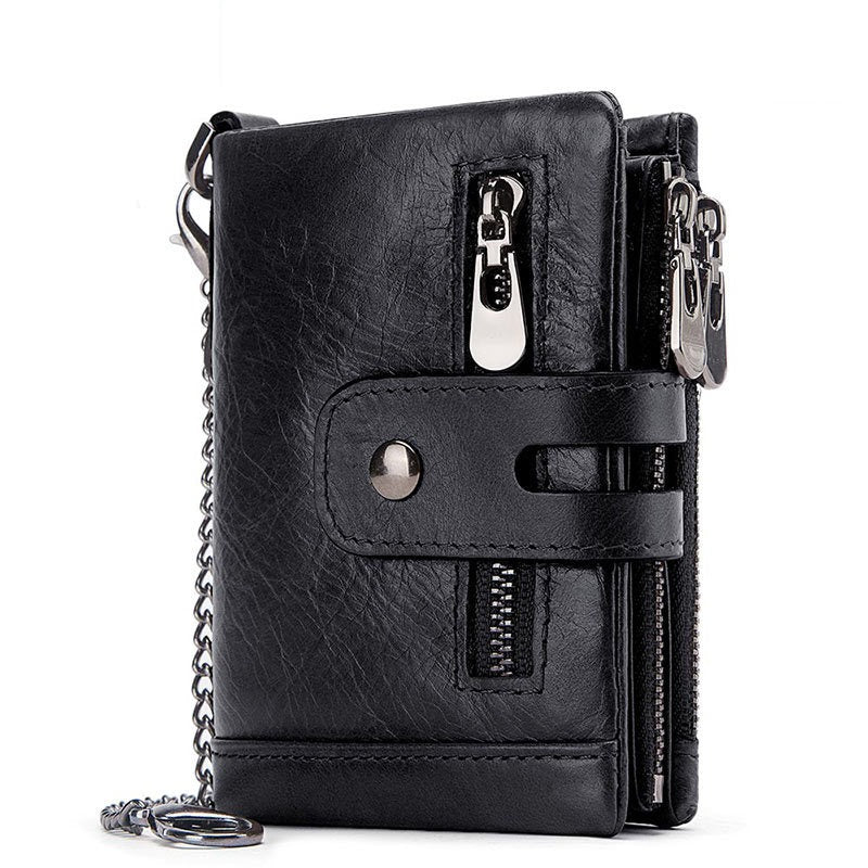 Genuine Leather European and American First-Layer Craft Card Holder