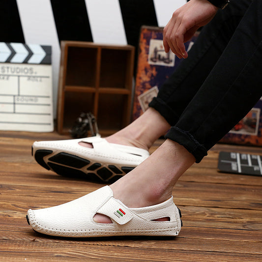 Peas Lazy Leather Shoes