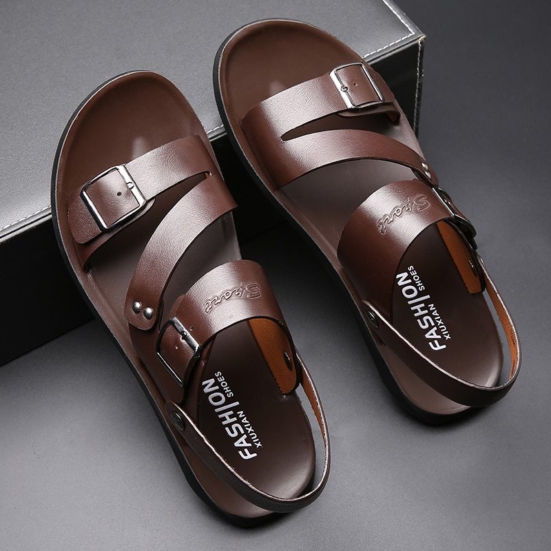 Leather Sandals for Driving Vacation and Leisure