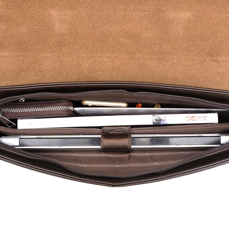 WEIXIER Brand Leather High Quality Microfiber Laptop Business Messenger Fashion Bag