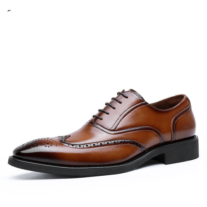 Leather Rubber Sole Oxford Shoes