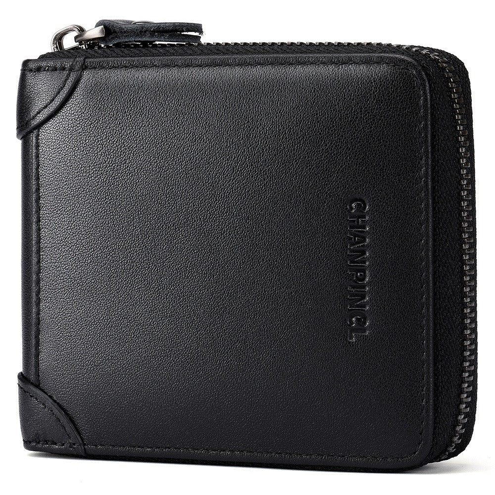 Leather Zero Horizontal Multi-Function Zipper Wallet