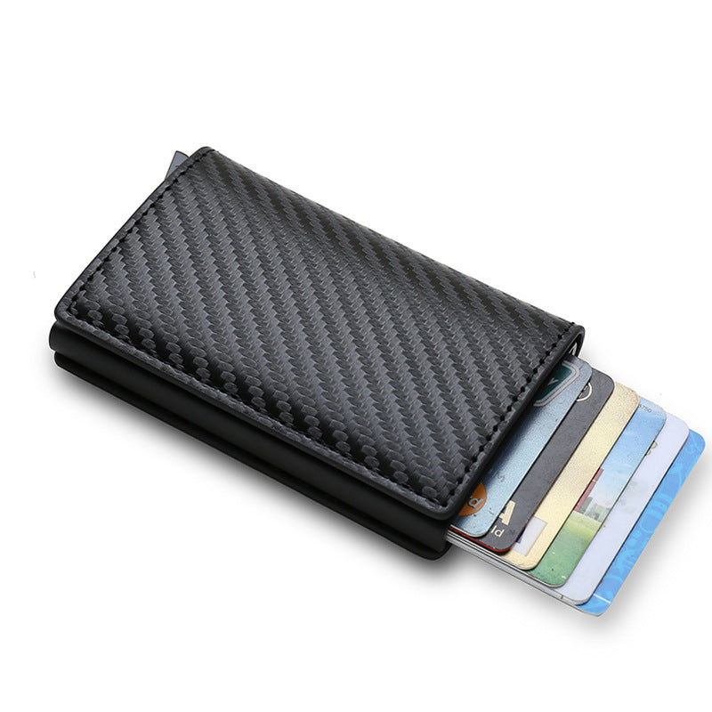 RFID Anti-Theft Swipe Automatic Pop-Up Card Holder Ultra-Thin Credit Card Holder