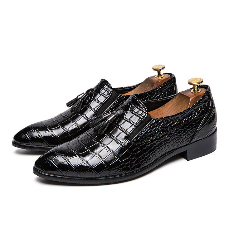 Pointed Leather Casual Shoes