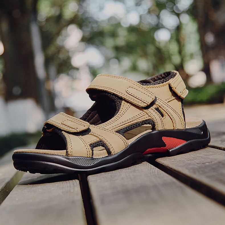 Outdoor Travel Leather Beach Roman Sandals