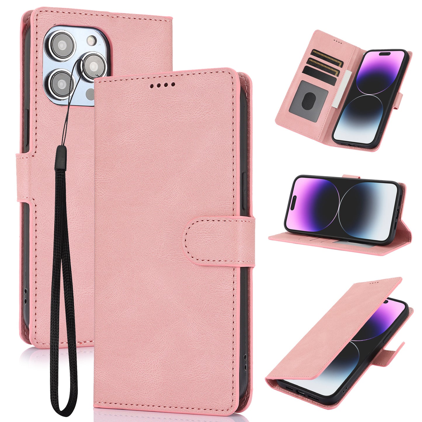 iPhone FE Wallet Style Anti Drop Leather Case