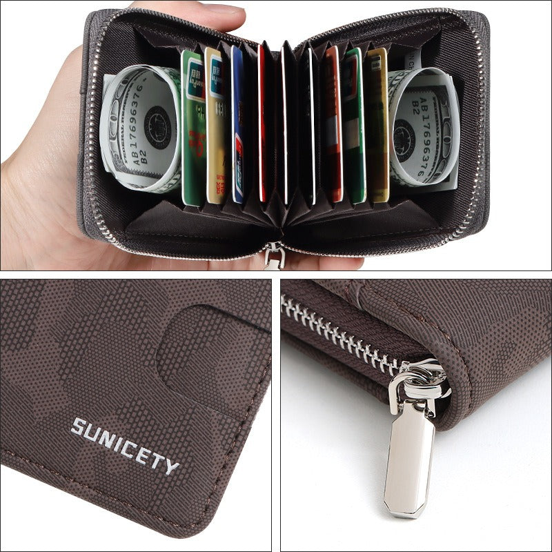 RFID Zipper Large Capacity Certificate Credit Multi Card