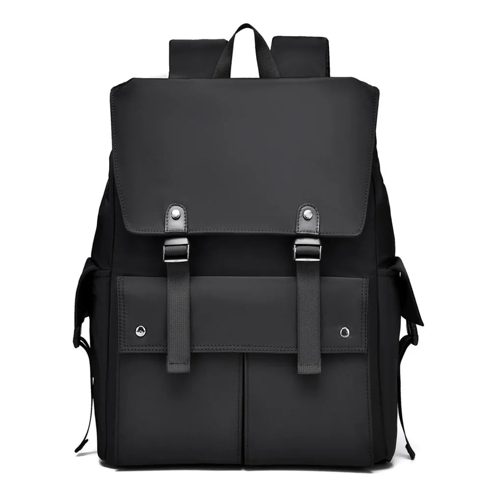 Multi-Pockets Leather Adjustable Backpack