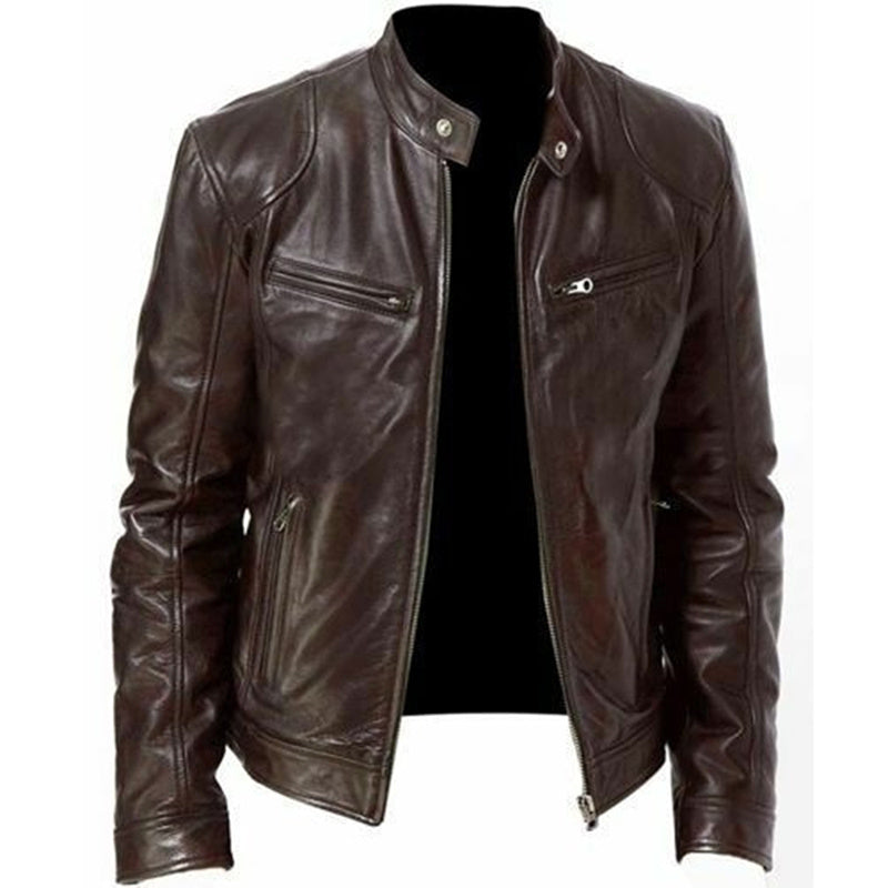 Leather Slim Jacket