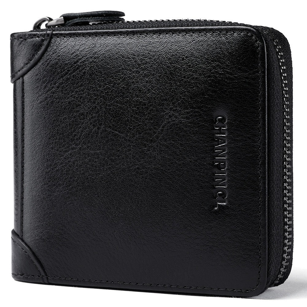 Leather Zero Horizontal Multi-Function Zipper Wallet