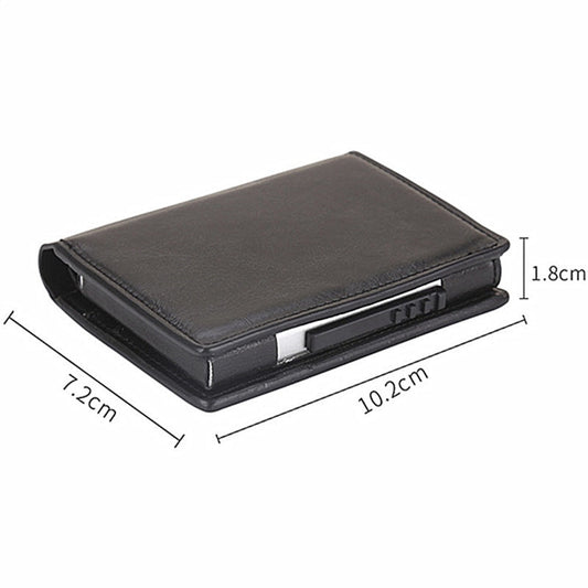 RFID Blocking Leather Card Holder Credit Card Wallet