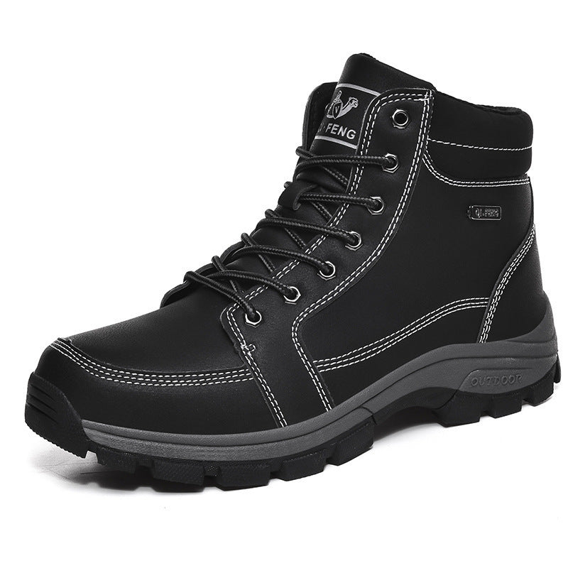 Winter Snow Outdoor Ankle Non-Slip Leather Boots