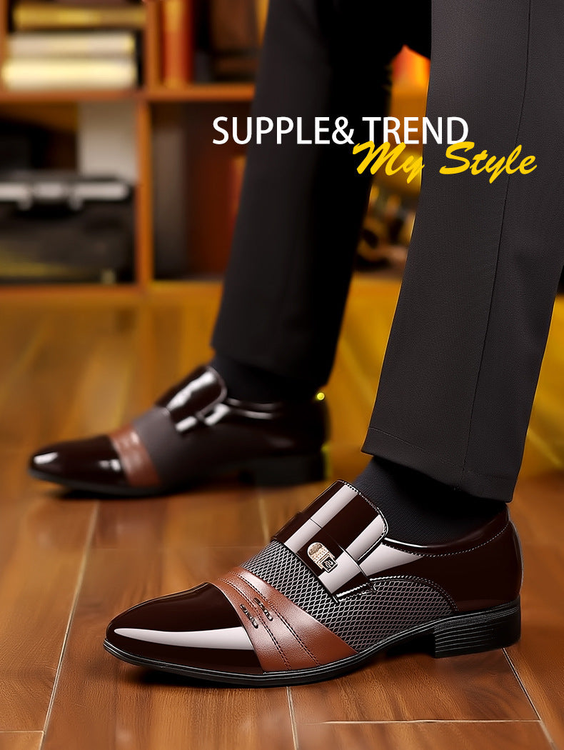 Leather Business and Casual Fashion Patchwork Shoes