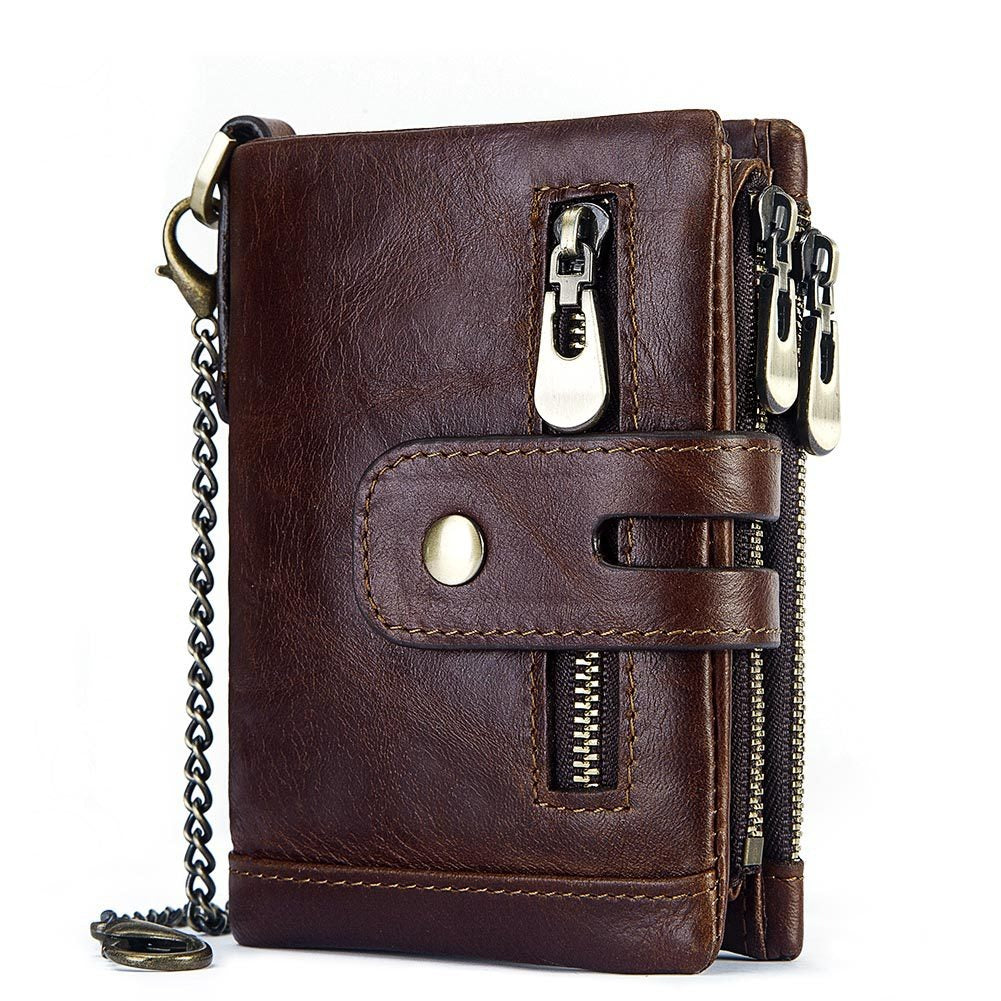 Genuine Leather European and American First-Layer Craft Card Holder