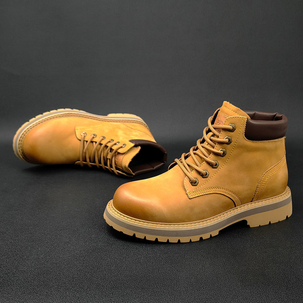 Matte Leather Casual Boots