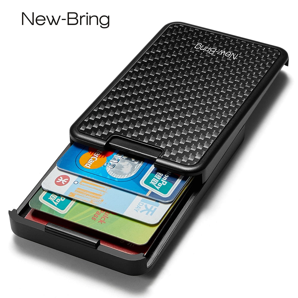 RFID Blocking Slide Carbon Fiber Minimalist Wallet