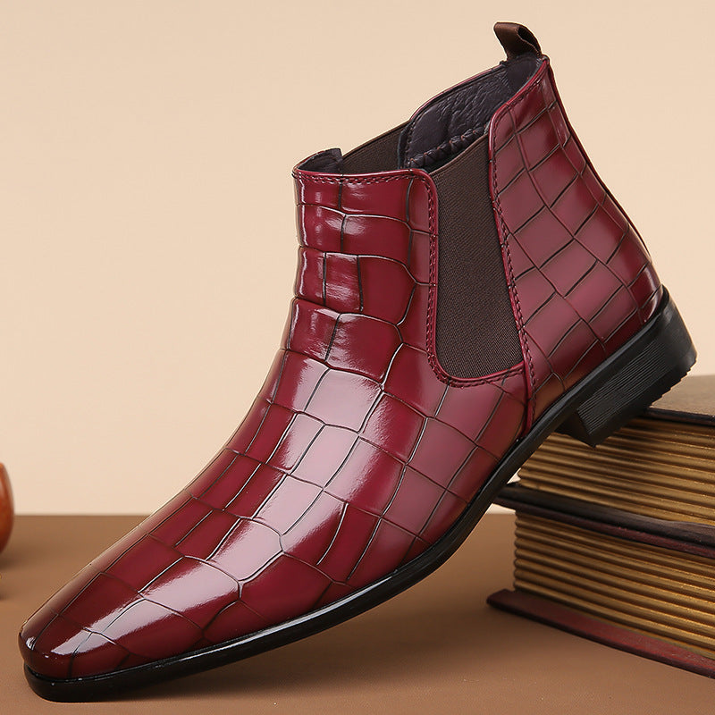 Chelsea Genuine Glossy Business and Casual Boots Shoes