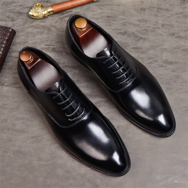 Formal Genuine Leather Oxford Wedding Brogues Shoes