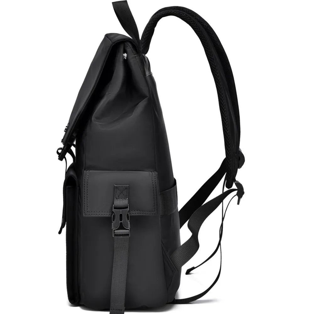 Multi-Pockets Leather Adjustable Backpack