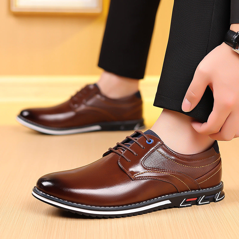 Leather Comfortable Fashion Business and Casual Shoes