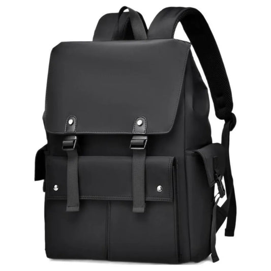 Multi-Pockets Leather Adjustable Backpack