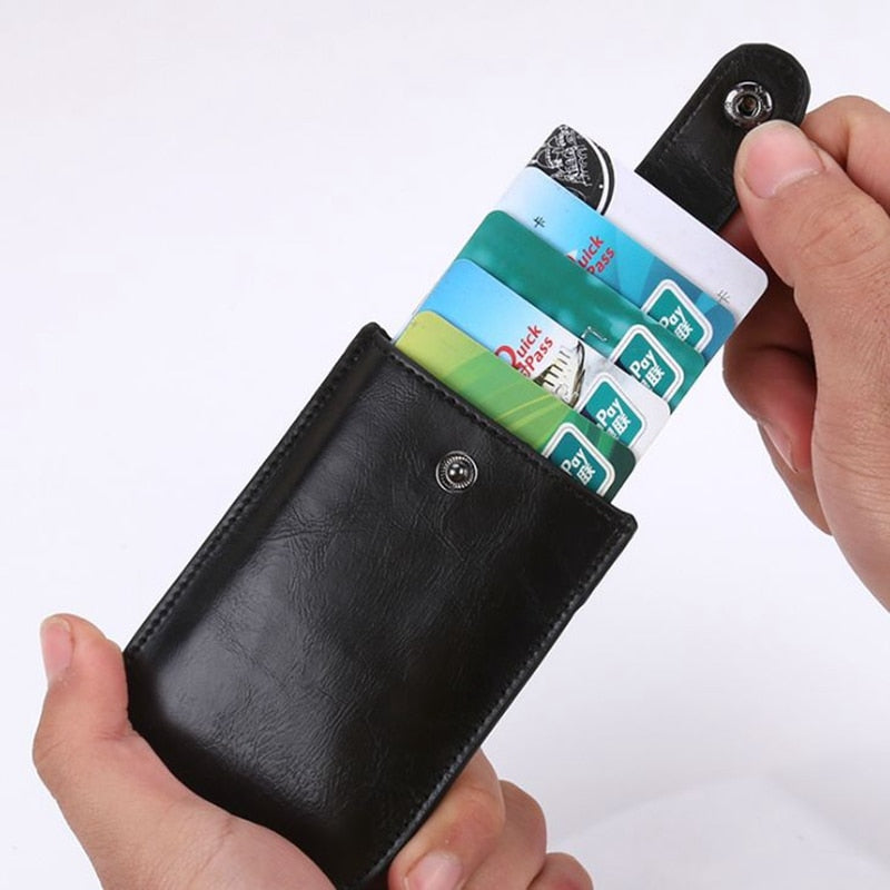 RFID Leather Slim Card Holder