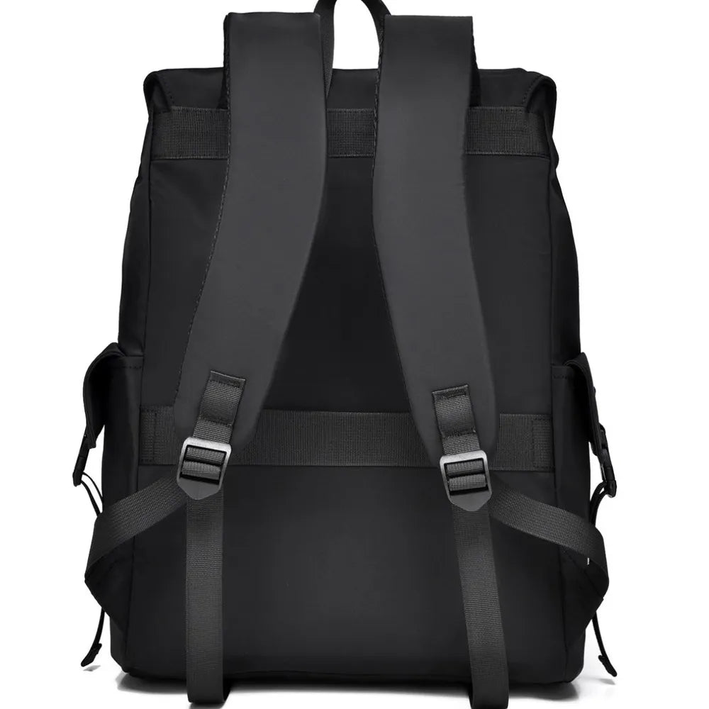 Multi-Pockets Leather Adjustable Backpack