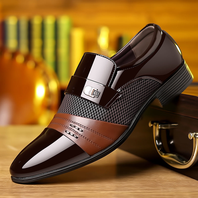 Leather Business and Casual Fashion Patchwork Shoes