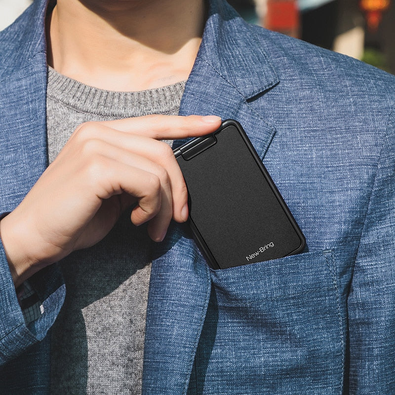 RFID Blocking Slide Carbon Fiber Minimalist Wallet