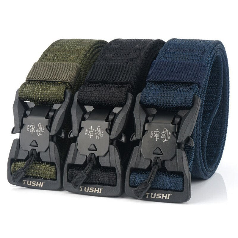 Canvas Outdoor Tactical Belt Military Training Belt Textile Nylon Camouflage Men's Belt