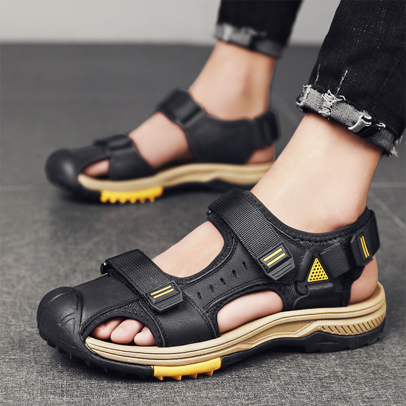 Baotou Leather Outdoor Mountaineering Breathable Sandals