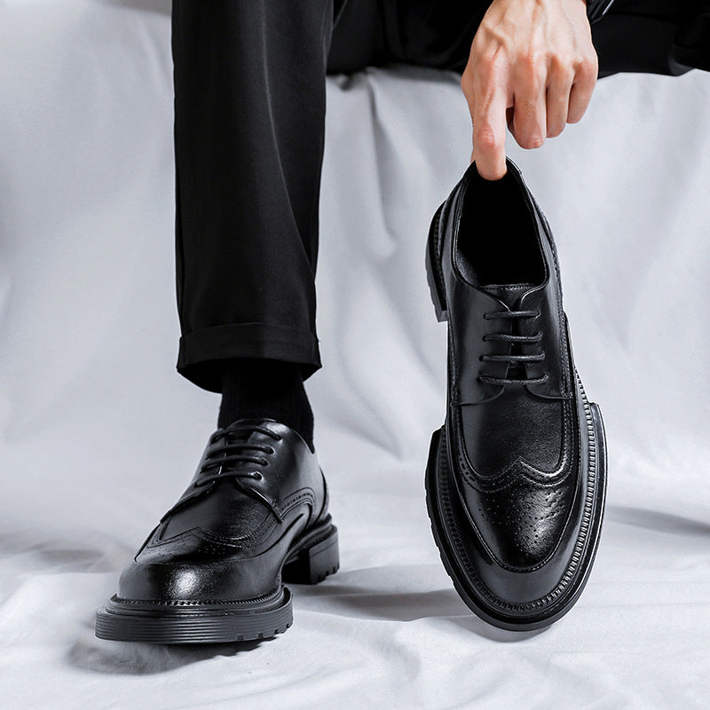 Casual Brogue Platform Leather Shoes