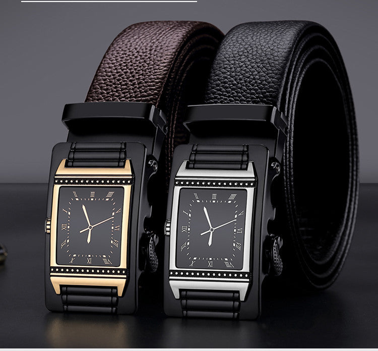 Leather Automatic Buckle Belt