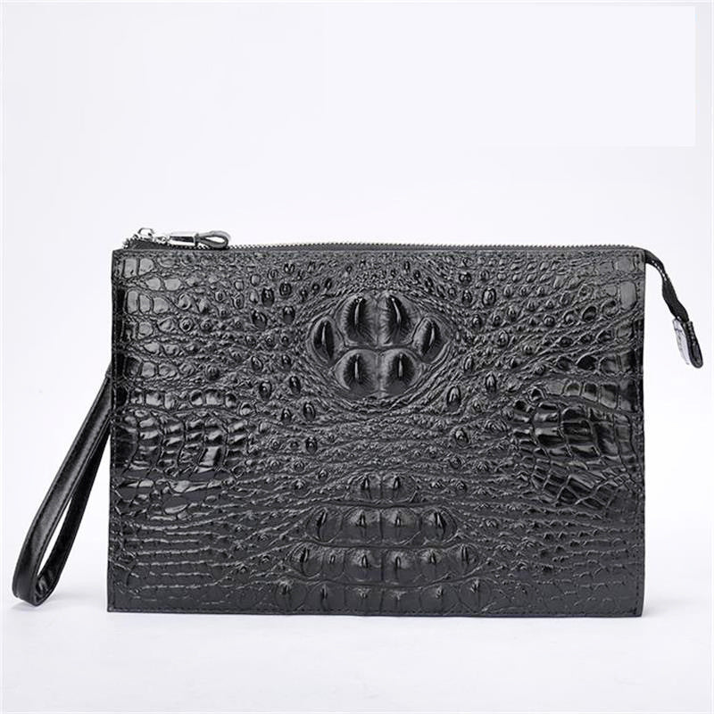 Genuine Leather Underarm Zipper Business Bag