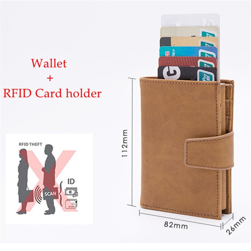 RFID Card Holder And Minimalist Wallet Metal Single Box Aluminium Blocking Holder for Cards