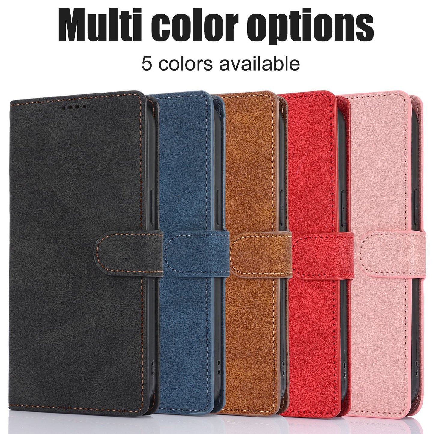 iPhone FE Wallet Style Anti Drop Leather Case