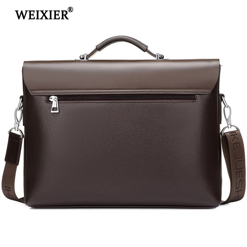 WEIXIER Brand Leather High Quality Microfiber Laptop Business Messenger Fashion Bag