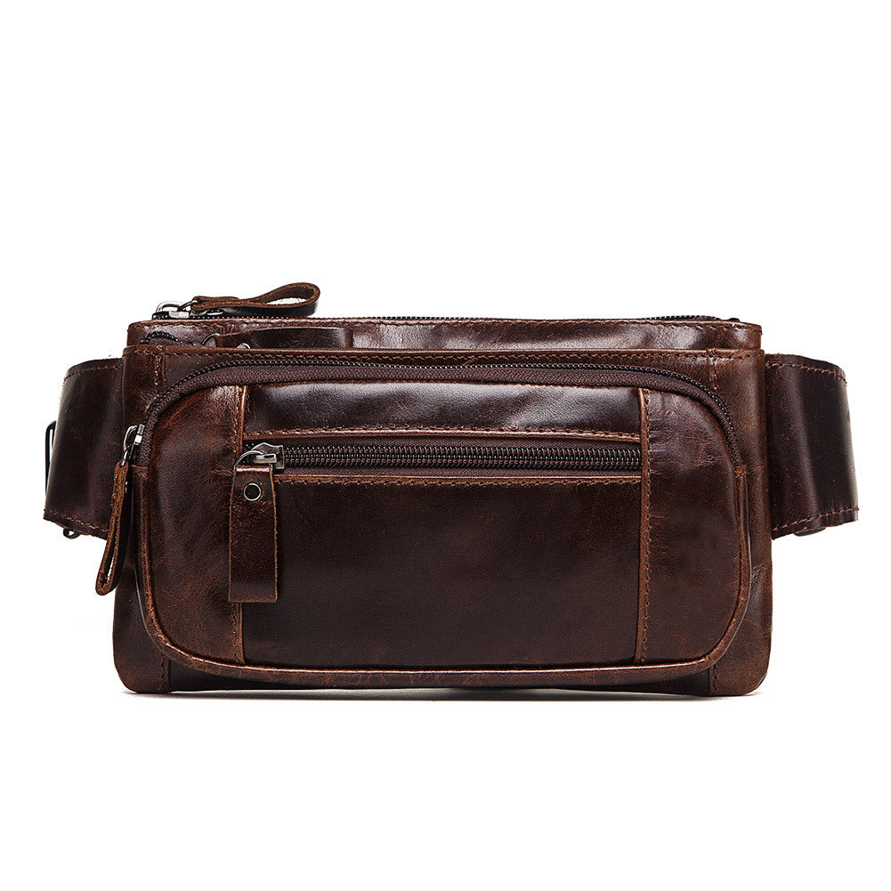 Genuine Leather Waist Bag Chest Bag