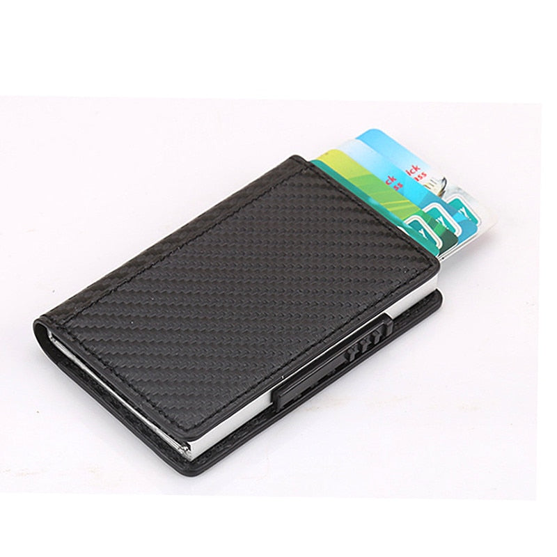 RFID Blocking Leather Card Holder Credit Card Wallet