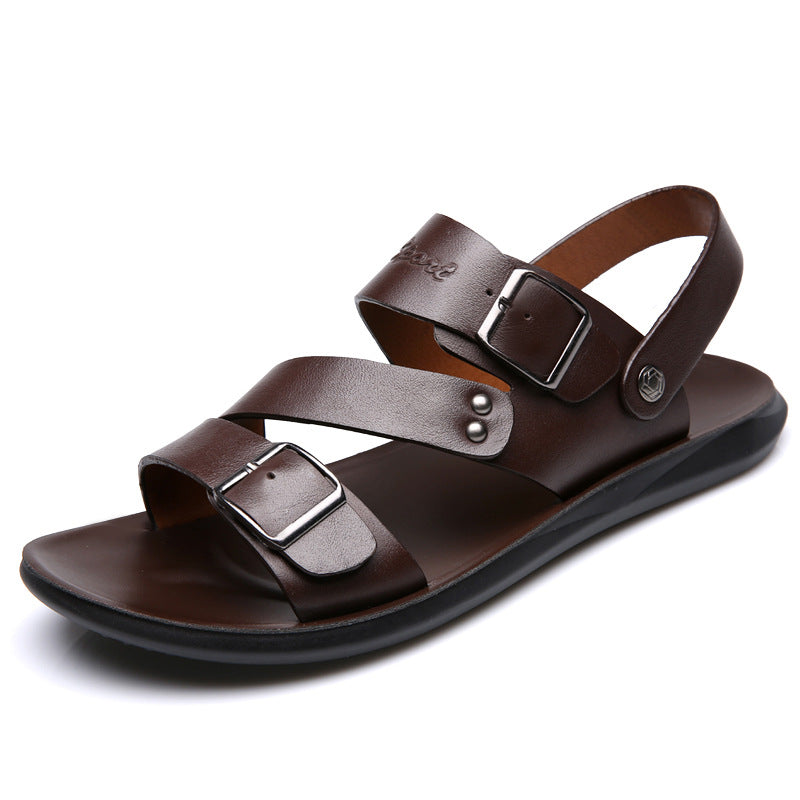 Cool Breathable Leather Beach and Travel Driving Sandals