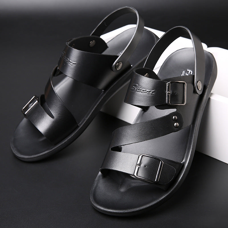 Cool Breathable Leather Beach and Travel Driving Sandals