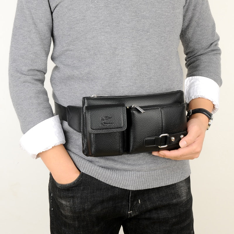Leather Waist Travel Bag Fanny Pack Chest Bag