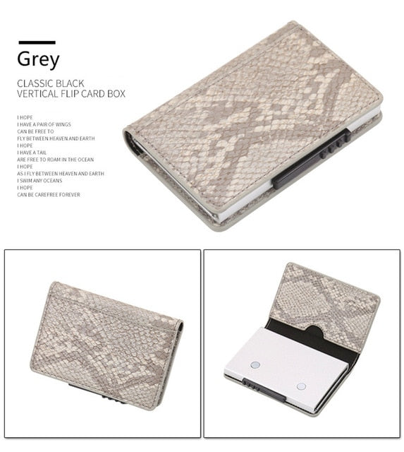 RFID Blocking Leather Card Holder Credit Card Wallet